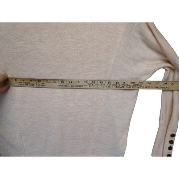 Anthropologie Moth Sweater Wool Blend Blush Pink Turtleneck Long Sleeve Size L - Picture 9 of 9